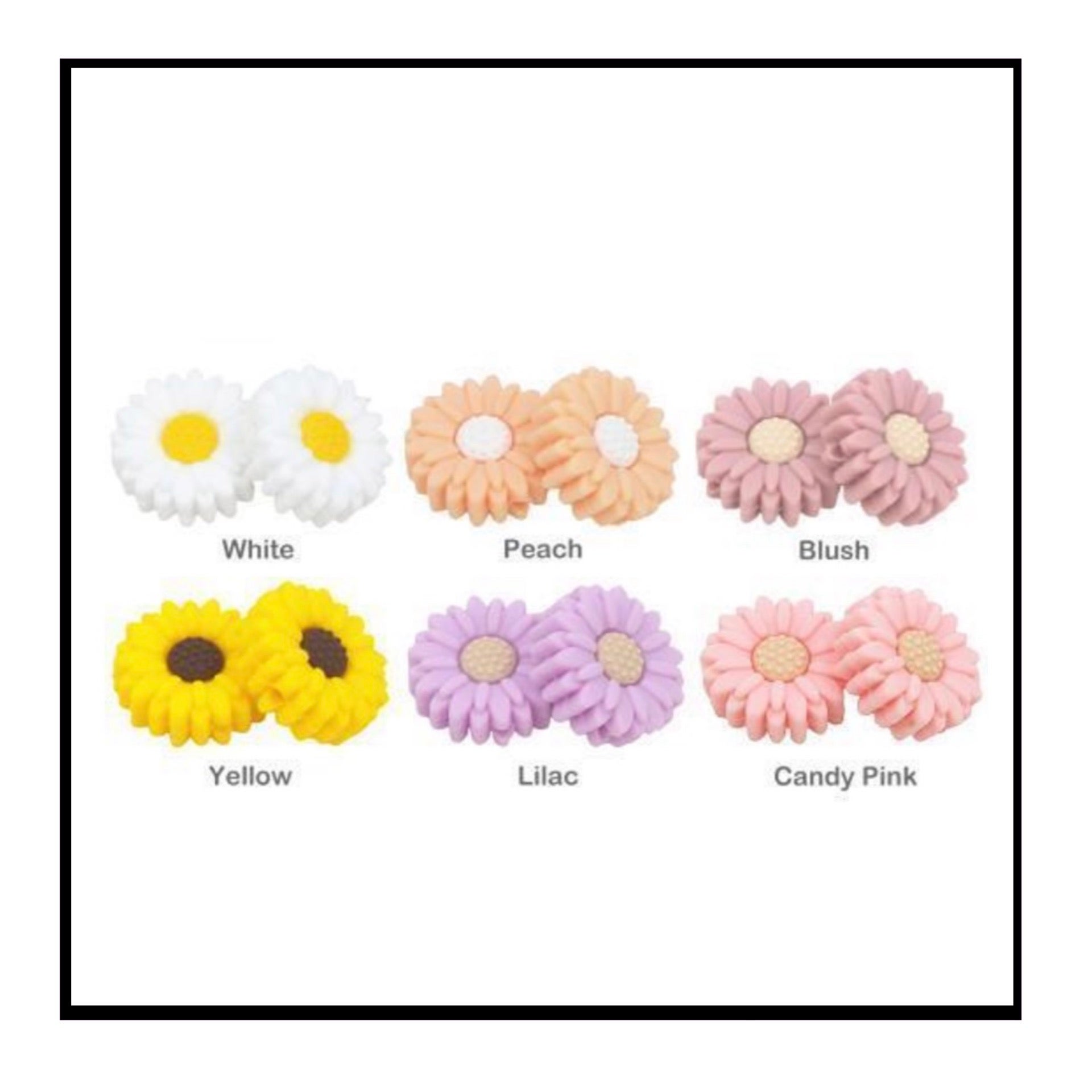 Daisy Flower Silicon Focal Bead FB107 | Fundy Vinyl & Crafting Supplies ...
